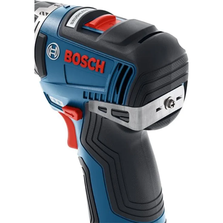 Bosch Professional GSR 12V-35 FC 06019H3000 12 V Akkuschrauber Set mit 2x 3,0 Ah Akku, System, 4 FlexiClick Aufsätzen, max. Bohrdurchmesser Holz-Stahl: 32-10 mm, Schnellladegerät, in L-Boxx, 12 V, blau – Bild 5