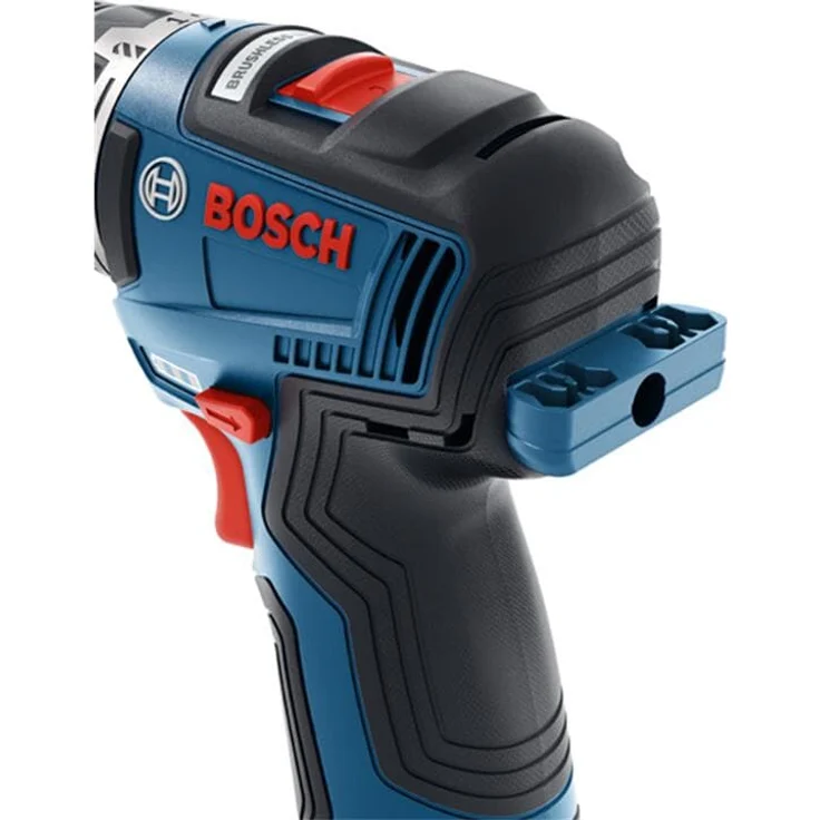 Bosch Professional GSR 12V-35 FC 06019H3000 12 V Akkuschrauber Set mit 2x 3,0 Ah Akku, System, 4 FlexiClick Aufsätzen, max. Bohrdurchmesser Holz-Stahl: 32-10 mm, Schnellladegerät, in L-Boxx, 12 V, blau – Bild 3