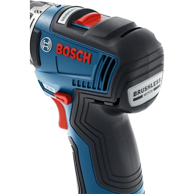 Bosch Professional GSR 12V-35 FC 06019H3000 12 V Akkuschrauber Set mit 2x 3,0 Ah Akku, System, 4 FlexiClick Aufsätzen, max. Bohrdurchmesser Holz-Stahl: 32-10 mm, Schnellladegerät, in L-Boxx, 12 V, blau – Bild 4