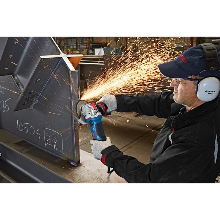 Bosch Professional Winkelschleifer GWX 19-125 S 1900 Watt, für X-Lock Zubehör, ScheibenÃ˜: 125 mm, inklusive Anti-Vibrationshandgriff, Schutzhaube, im Karton 125 mm Netz – Bild 8