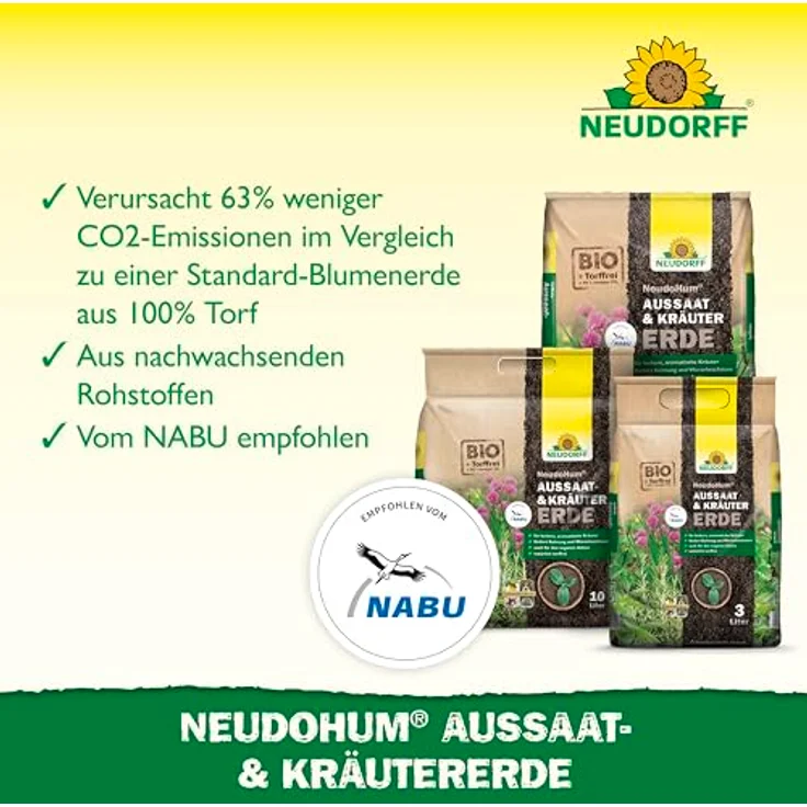 Neudorff NeudoHum Aussaat- und Kräutererde 10 Liter – Bild 5