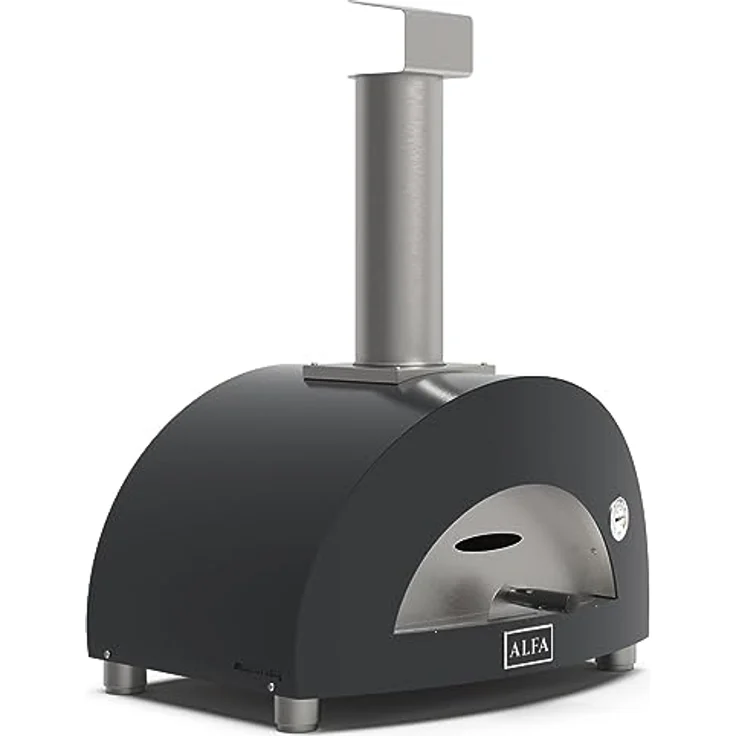 Alfa Forni Moderno 1, Pizzaofen Holz mit Heat Genius-Technologie, Höchsttemperatur 500 °C, für 1 bis 10 Personen, 60 x 40 cm Backfläche – Bild 2