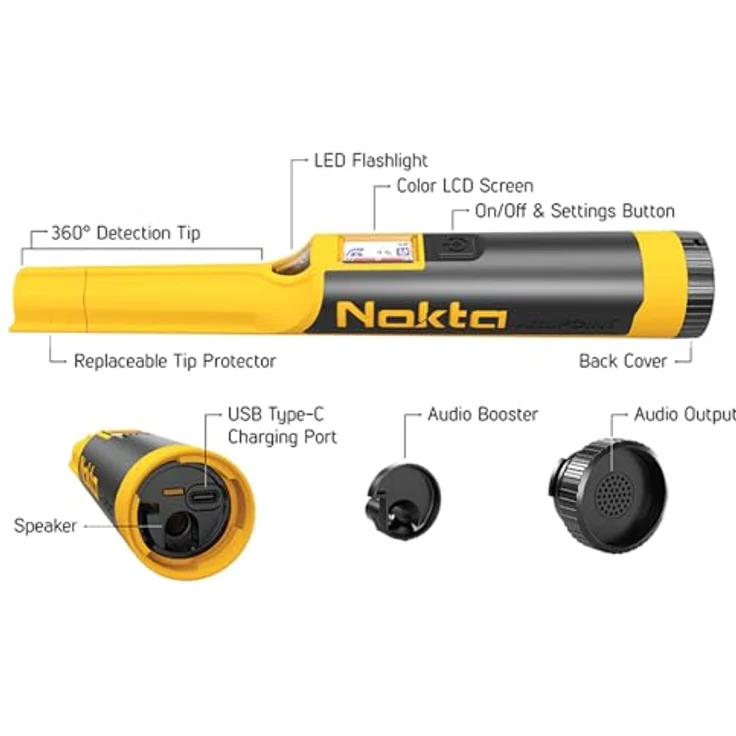 Nokta Metalldetektor AccuPOINT Pinpointer, Farb-LCD-Bildschirm und Bluetooth®-Konnektivität – Bild 3