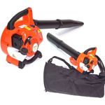 Apex Benzin-Laubsauger 3 in 1 1PS Laubbläser Laubhäcksler 55132, blau