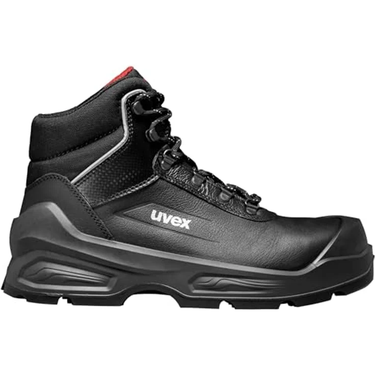 Uvex 3 quatro Sicherheitsschuh S3, schwarze Stiefel Größe 47 mit sportlich-dynamischem Design und robustem Schutz – Bild 4