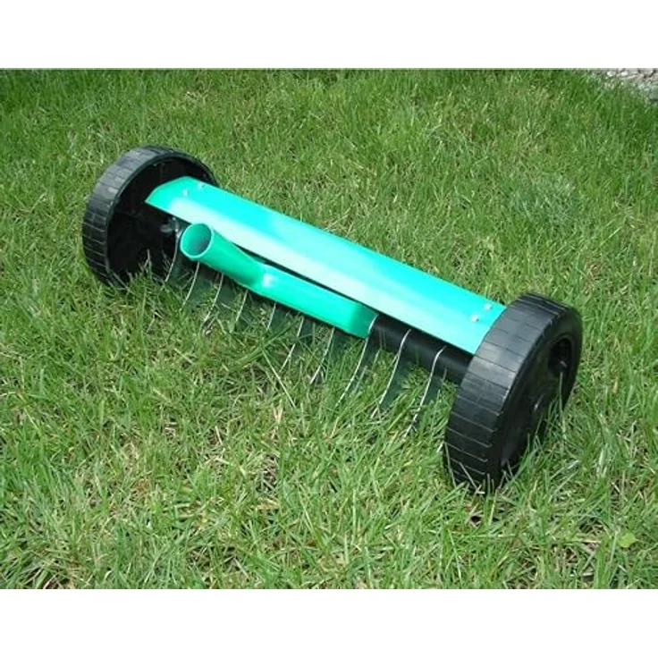 Greenmill GR9242 Vertikutierer, Manuell mit Rädern, 34 cm Arbeitsbreite aus verzinktem Kohlenstoffstahl – Bild 4