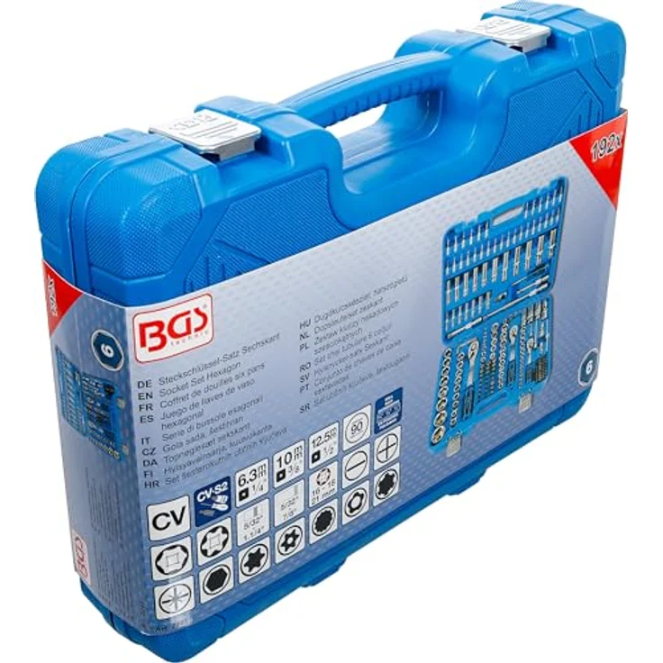 BGS technic Bohrer- und Bitset 2245, 62-teiliges Set mit verschiedenen Bits und Werkzeugen aus Chrom-Vanadium-Stahl – Bild 9