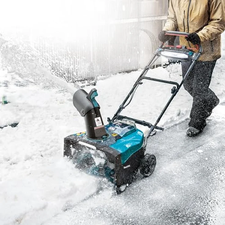 Makita Akku-Schneefräse SN001GZ, kompakte Schneefräse mit 530 mm Räumbreite, stufenlos verstellbarer Schneewurfrichtung und IPX4-Wetterschutz – Bild 17
