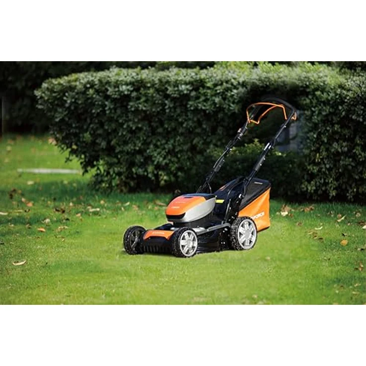 YARD FORCE Akku-Rasenmäher LM C46-EU, 46 cm Schnittbreite, 7-fach Schnitthöhenverstellung, inkl. Mulchfunktion und Fangkorb 55 l – Bild 3