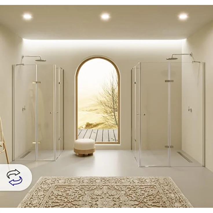 i-flair ALICE Duschkabine 70x85 cm, Eckdusche mit Eckeinstieg, 190 cm Höhe, 6 mm ESG Sicherheitsglas klar mit Nano-Beschichtung – DK19 – Bild 4