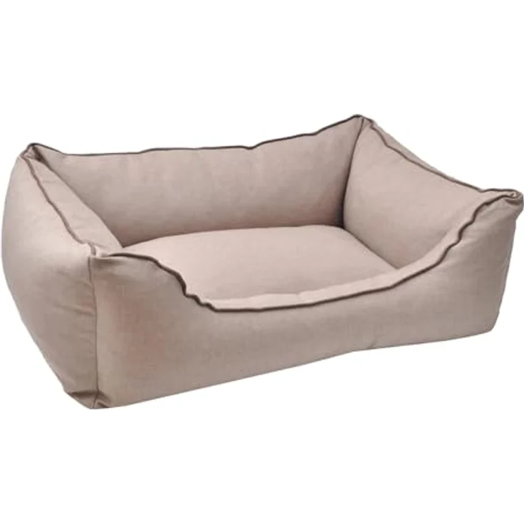 Aumüller Hundesofa Basic Line, Beige - 100 cm - Sofa für Hunde mit formstabilen Kissenrand | Herausnehmbares Kissen | Abnehmbarer Bezug | Gefertigt in Europa – Bild 1