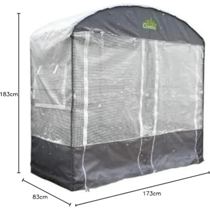 Bio Green Überwinterungszelt Patioflora 80 | Ganzjährig einsetzbar | Stabiler Rahmen | UV-beständige Folie | Inklusive Regal | B 183 x T 83 x H 173 cm – Bild 3