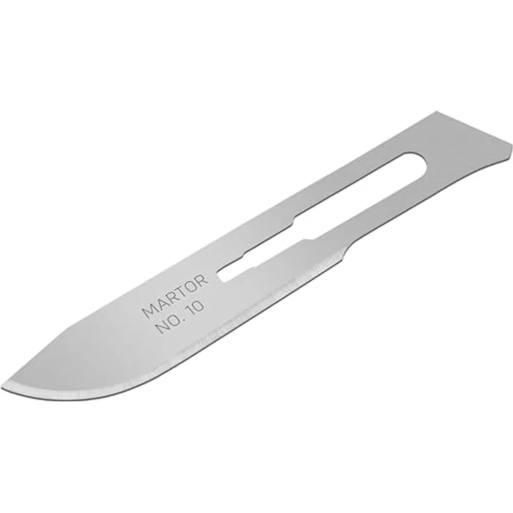 MARTOR Skalpellklingen Nr. 10, 10er Set, scharfe Ersatzklingen für Grafikmesser, 7,2 mm, Edelstahl, 1-fach nutzbar – Bild 2