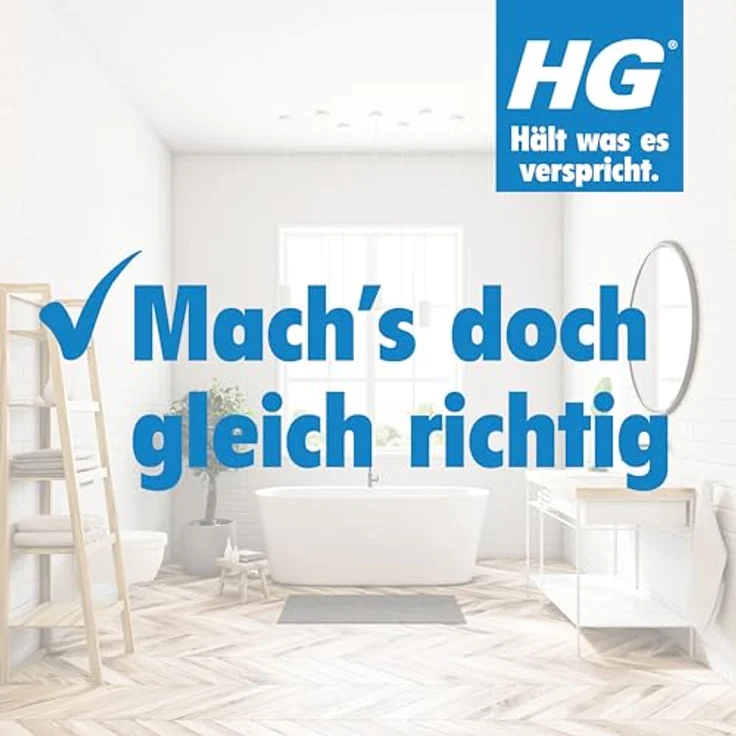 HG Badreiniger täglich 500ml, effektiver Badreiniger gegen Schmutz und Kalk, für alle Oberflächen – Bild 5