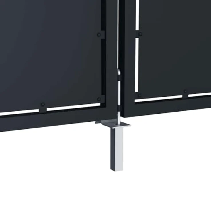 vidaXL Gartentor Stahl 350 x 175 cm anthrazit – Bild 4