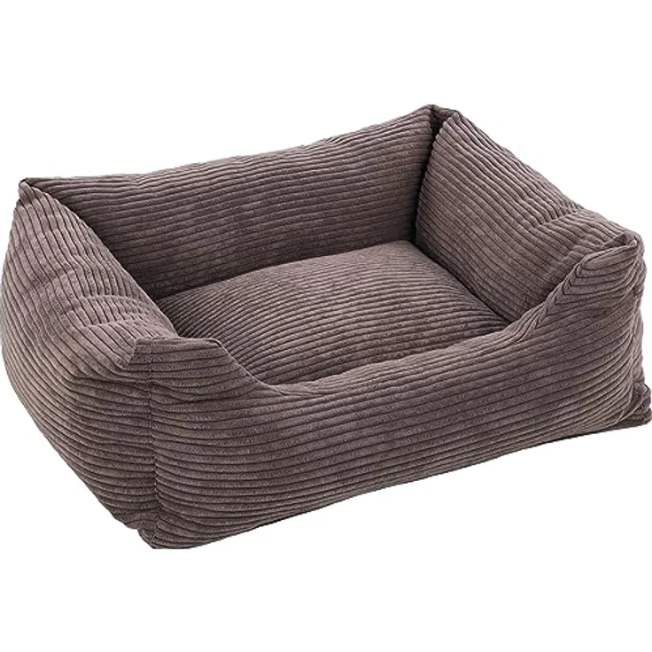 Flamingo Velutto-Körbchen Braun – 80 x 67 cm, Luxuriöser Komfort für mittelgroße Hunde – Bild 1