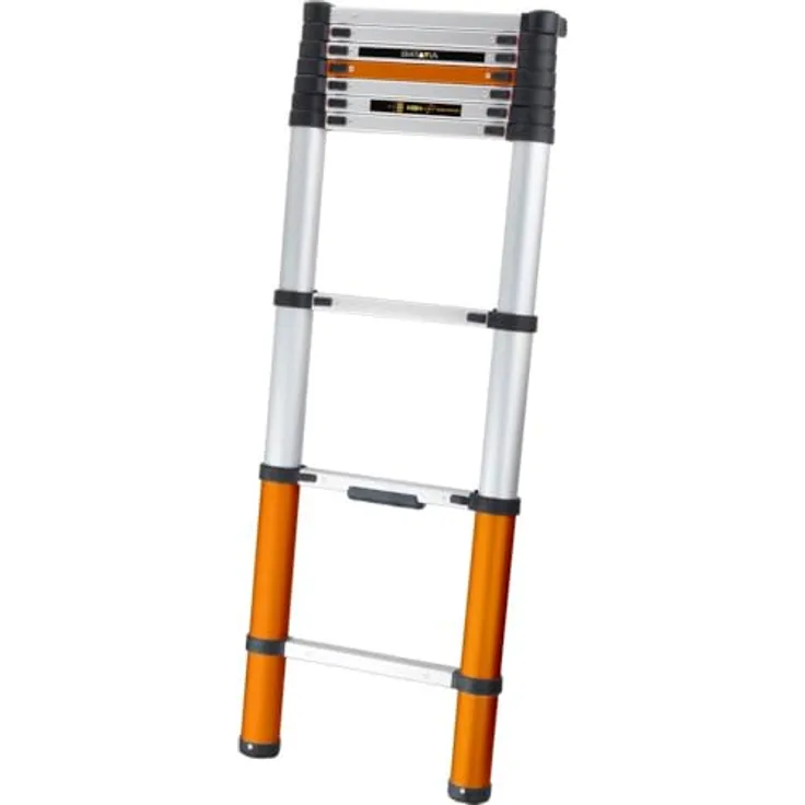 Batavia Giraffe Air Teleskopleiter 2,93 m, 9 Sprossen, Arbeitshöhe 370 cm, Aluminium, Soft-Close-Technologie
