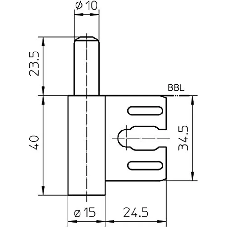 Simonswerk Rahmenteil VARIANT V 8100 WF GA, für Stahlzargen mit 4,5 mm seitlich versetzten Rahmenlappen, Vern. – Bild 2