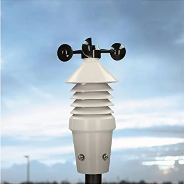 Alecto Wetterstation, Funk-Wetterstation mit 5.5'' Display, kabellosem Außensensor und animierter Wettervorhersage, Schwarz – Bild 2