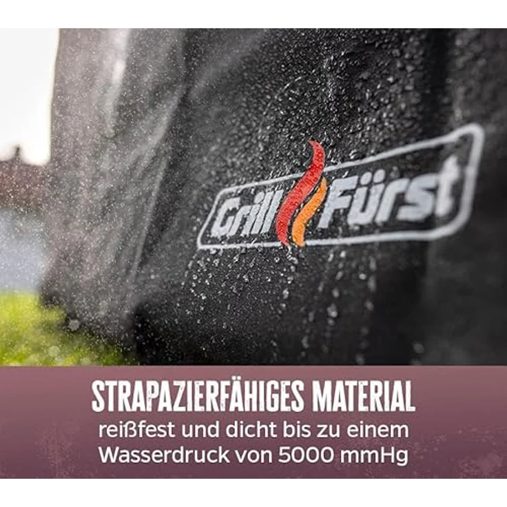 Grillfürst Grill Abdeckhaube, robuste wetterfeste und wasserdichte Abdeckung, 172 x 67 x 123 cm, passend für Weber Genesis II/Broil King Imperial/Napoleon Prestige – Bild 5