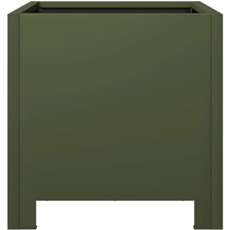 vidaXL Pflanzkübel Olivgrün 30x30x30 Stahl, rostbeständig und mit viel Platz – Bild 5