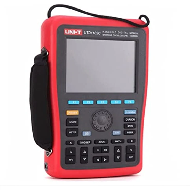 UNI-TREND UTD1102C Handheld Digitales Oszilloskop, 2 Kanäle 100 MHz, 500 Msa/s, 5 Display Zähler, 5,7 Zoll TFL LCD Display, 2 in 1: Multimeter & Oszilloskope – Bild 2