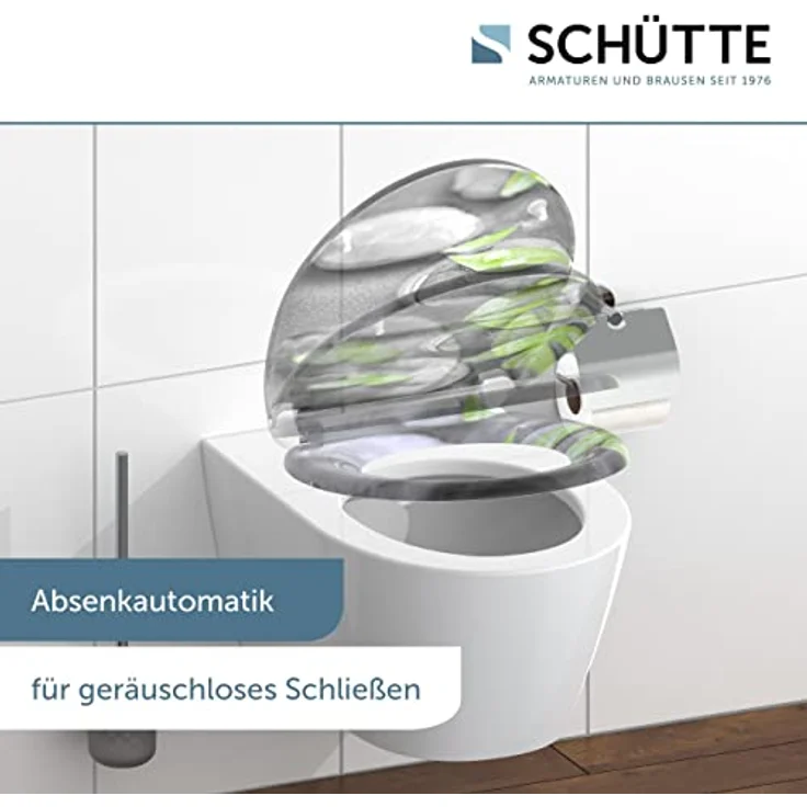 Schütte WC-Sitz Duroplast Stone, doppelte Absenkautomatik und Schnellverschluss, bruchsicher und kratzfest – Bild 2
