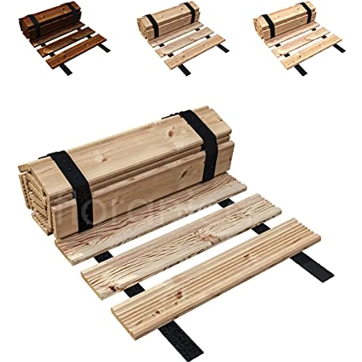 Floranica Gartenweg Rollweg Holztritt Gartentritt Garten Holz Holzweg Ausrollbarer Gartentritt Gartenrollwege Dekorative Holztritte aus Lärchenholz Länge in lfm, Breite 30 cm, Farbe: Unbehandelt