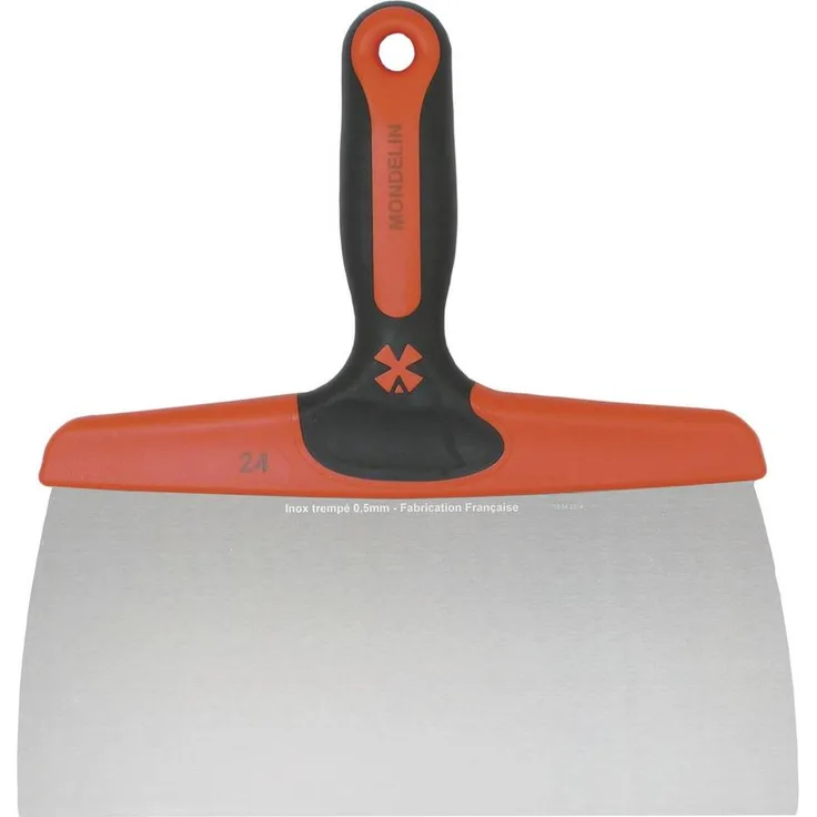 Mondelin 223360 Flächenspachtel, Premium Edelstahl-Kelle mit 160 mm Klinge und ergonomischem 2-Komponentengriff
