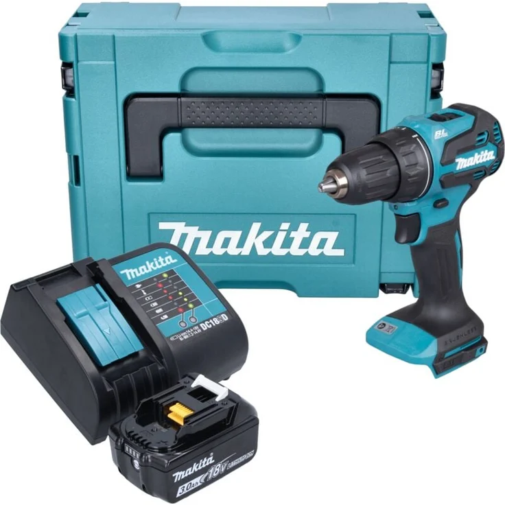 Makita DDF 490 SF1J, Akku Bohrschrauber 18 V, 65 Nm, Brushless, 1x 3,0 Ah Akku, Ladegerät, Makpac