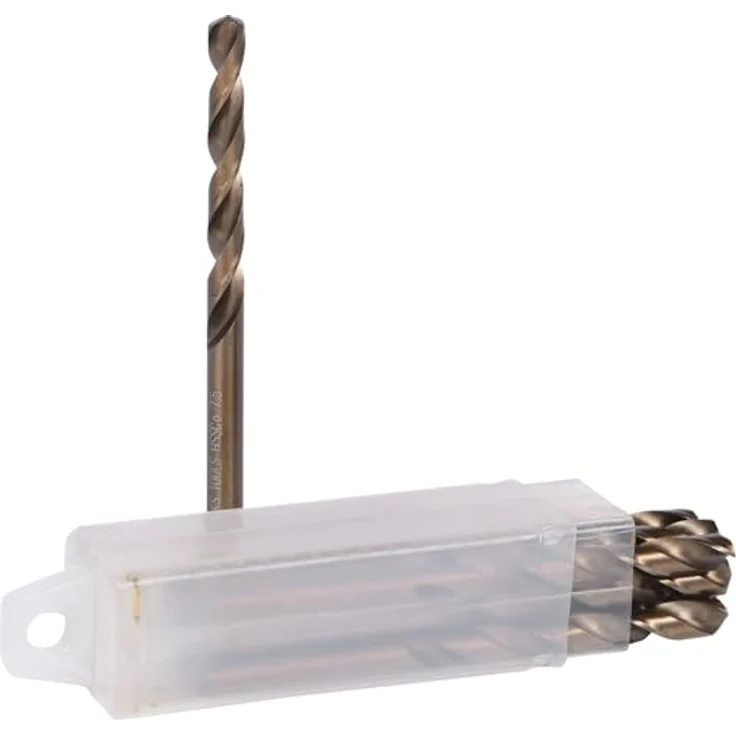 KS Tools 3303075 HSS-G-Co 5 Metall-Spiralbohrer-Set, 10 Stück mit 7.5 mm Durchmesser, kobaltlegierter Hochleistungs-Stahl, goldbraune Oberfläche, für unlegierte und legierte Stähle bis 1100 N/mm² – Bild 2