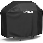 Velway Grill Abdeckhaube Gasgrill Grillabdeckung Regendicht BBQ Abdeckung Cover Schutzhülle Haube Staubdicht Grill Abdeckplane Grillschutz (147x61x117cm) —Schwarz