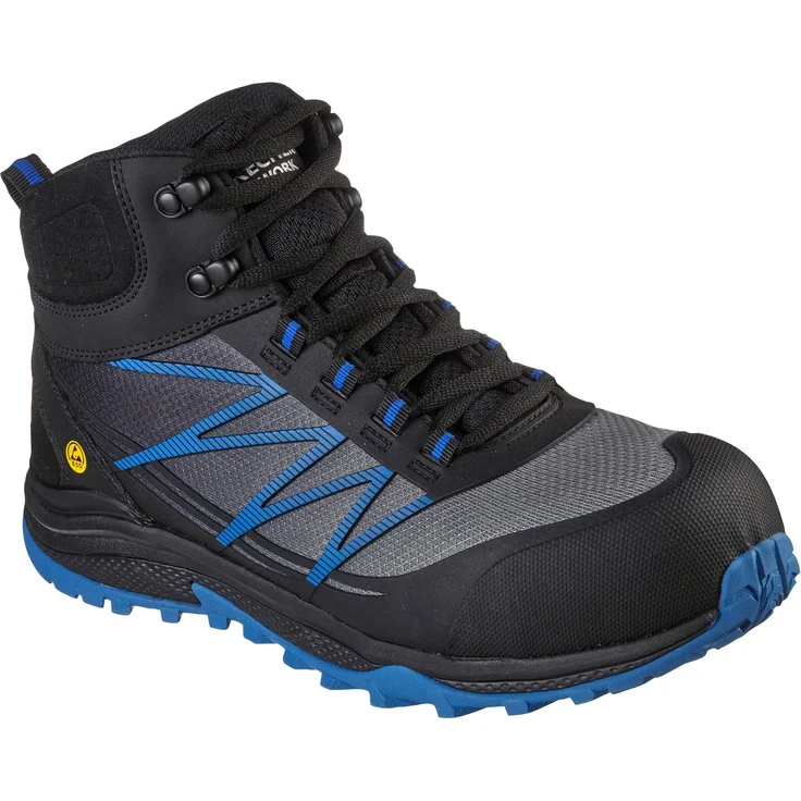 Skechers PUXAL - FIRMLE Sicherheitsschuh S1 P ESD, besonders leicht, durchtrittsicher, bequem und atmungsaktiv, schwarz – Bild 1