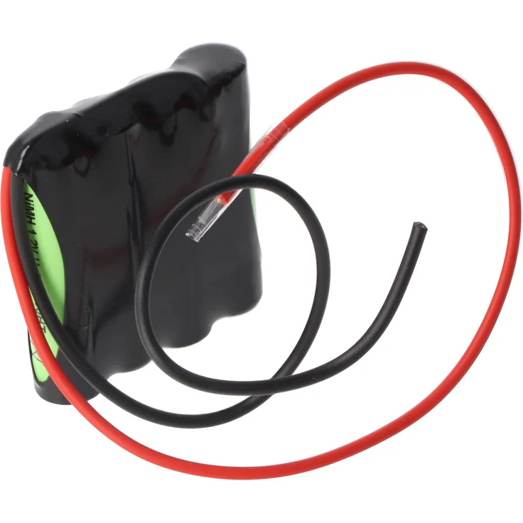 AccuCell Notleuchtenakku NiMH 4,8V 600mAh F1x4 Micro AAA mit 200mm Kabel, geeignet für Notleuchtensysteme