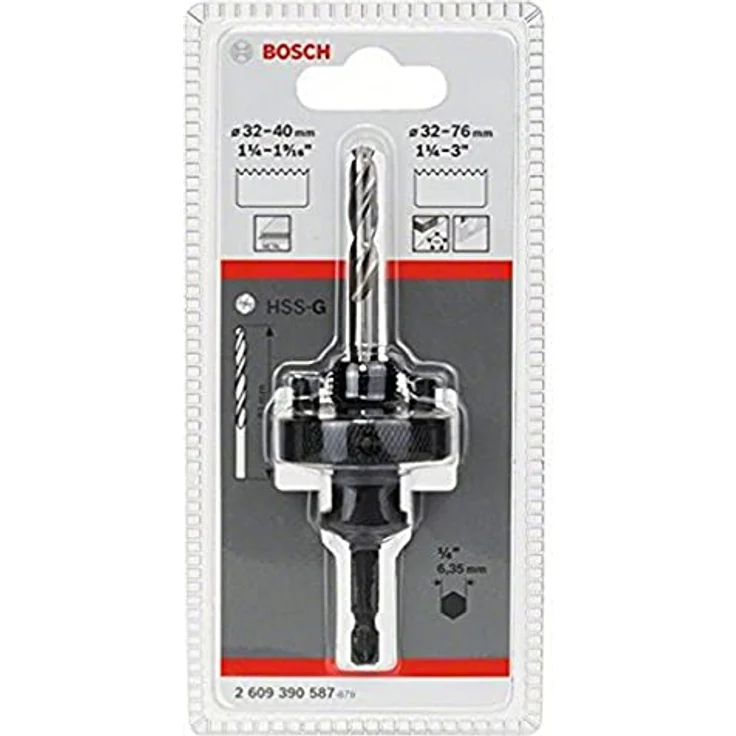 Bosch Accessories Bohrkrone 2609390587, Sechskant-Adapter für Lochsägen, kompatibel mit Akku- und Netzbohrschraubern – Bild 1