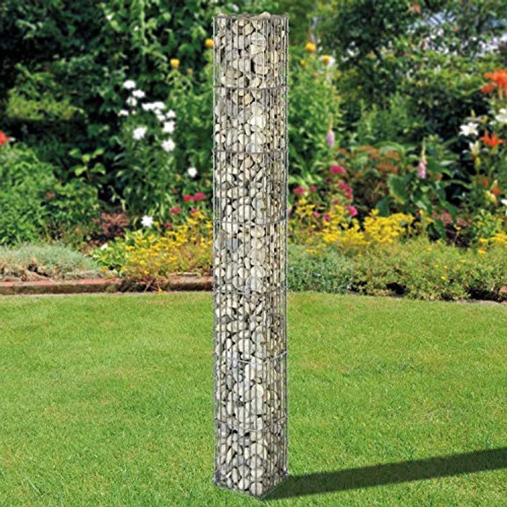 Bellissa Gabionensäule (20 x 20 x 175 cm, Stahl, Maschenbreite: 25 mm, Aluminium-Zink verzinkt) – Bild 2