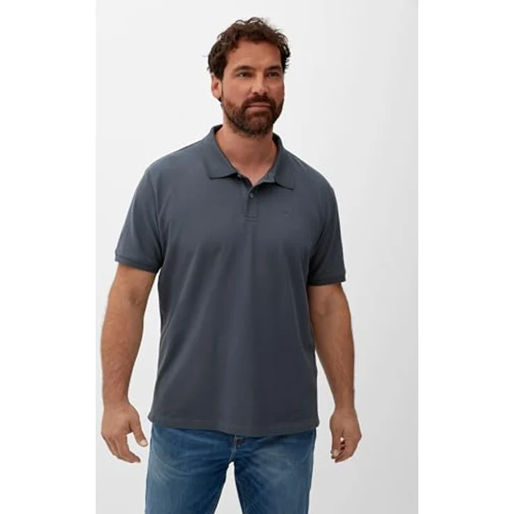 s.Oliver Poloshirt mit Logostickerei, Baumwolle, weich auf der Haut, hüftlang – Bild 4