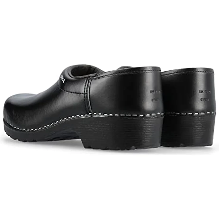 Sika Schuh Traditionell Clog, Robuster Arbeitsschuh aus Permair® Leder, rutschhemmende PU-Laufsohle, schwarz, Größe 38 – Bild 7