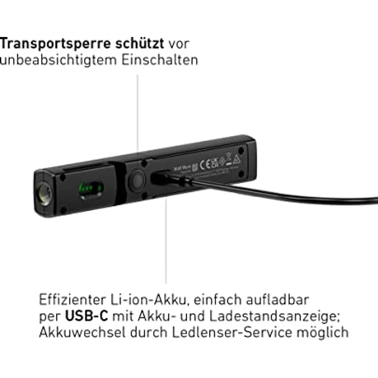 Ledlenser W4R Work, LED Lampe Akku, KFZ Lampe, Akku Taschenlampe LED Aufladbar Klein, LED Lampe mit 220 Lumen, Werkstattlampe und Stablampe LED in einem, Akku Arbeitsleuchte LED 9 Stunden Leuchtdauer – Bild 4