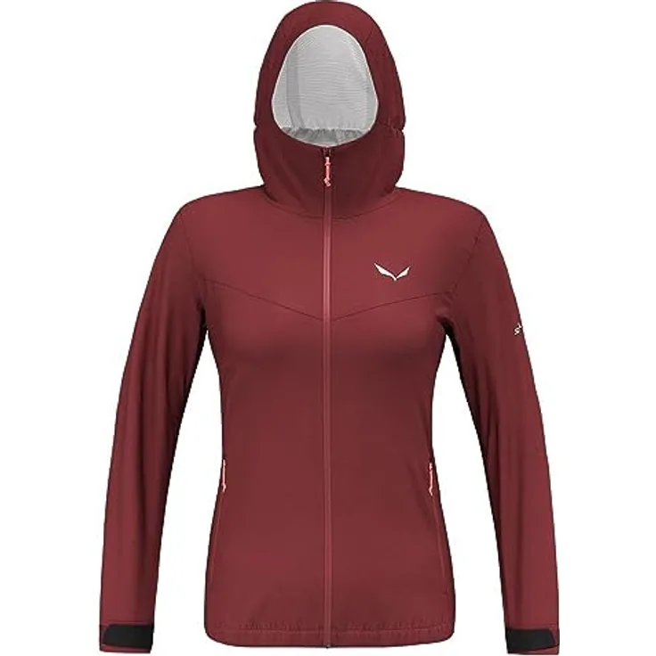 Salewa Women's Puez Aqua 4 PowerTex 2.5L Jacket, wasserdichte Hardshelljacke für Damen, rot, Größe L