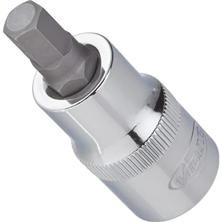 Vigor Schraubendreher-Einsatz V2105, 10 mm Schlüsselweite, 55 mm Gesamtlänge, 6-Kant, 1/2 Zoll, langlebig und robust