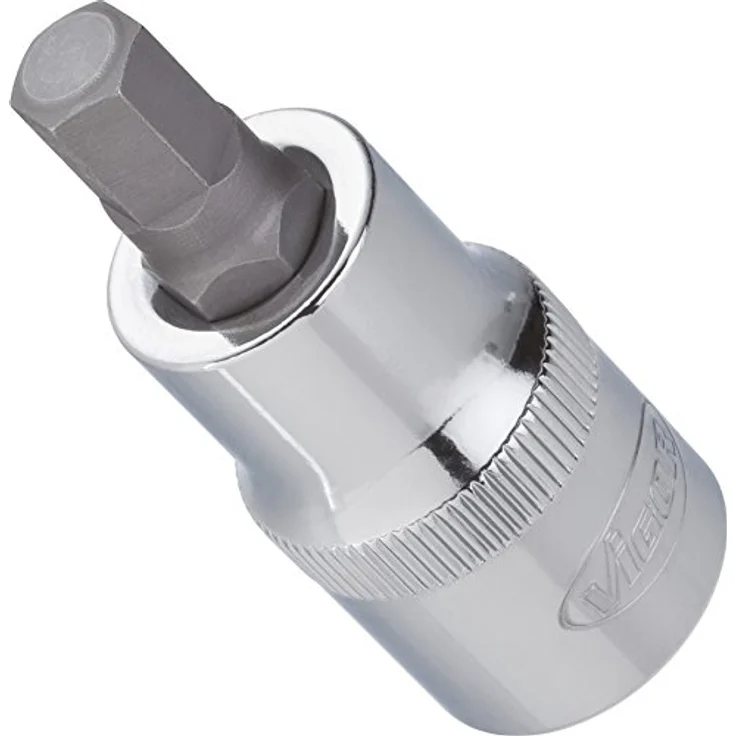 Vigor Schraubendreher-Einsatz V2105, 10 mm Schlüsselweite, 55 mm Gesamtlänge, 6-Kant, 1/2 Zoll, langlebig und robust