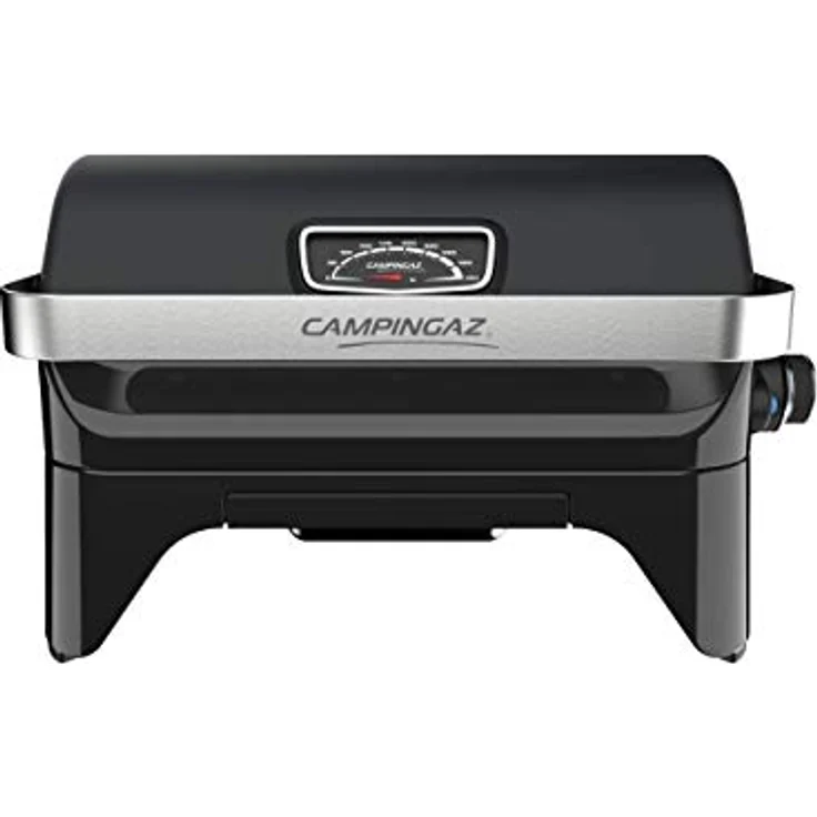 Campingaz Attitude2go Tragbarer Balkongrill Mini BBQ Campinggrill mit Deckel, Thermometer und Gusseisengrill, funktioniert mit Gasflasche R907, Schwarz – Bild 2
