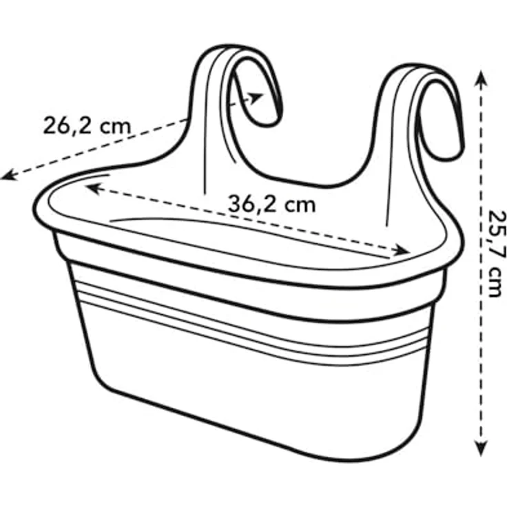 elho Green Basics Easy Hanger L 35 - für Innen & Außen - Ø 36.0 x H 26.0 cm - Schwarz/Living Schwarz – Bild 4