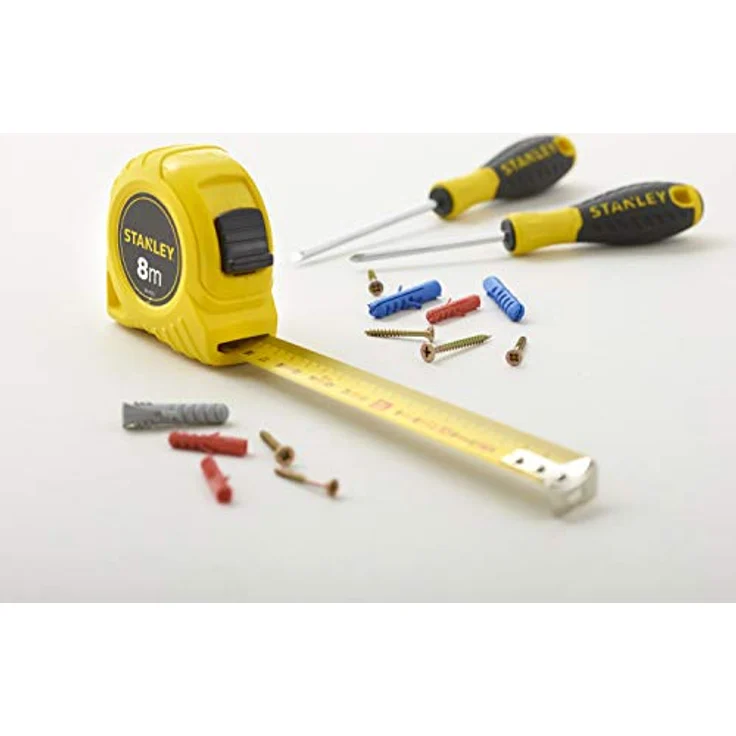 Stanley Bandmass (8 m, extra-starkes gebogenes Band, Polymer-Schutzschicht, Endhaken dreifach vernietet) 0-30-457 – Bild 6