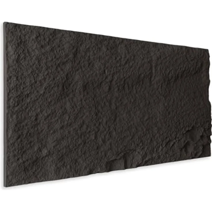 HEXIM 3D Wandpaneel Bruchstein Stone Dekor, Polyurethan, 120x60cm, 0,73 m², schwarz (A002-05 Light Black) – Bild 2