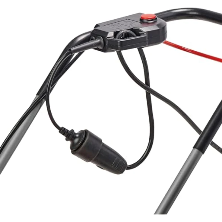 Einhell Elektrorasenmäher GC-EM 1800/43, 43 cm Schnittbreite, 1800 W, robustes Kunststoffgehäuse, ergonomischer Führungsholm, 6-stufige Schnitthöhenverstellung, Grasfangsack 50 Liter, Kabelzugentlastung – Bild 6