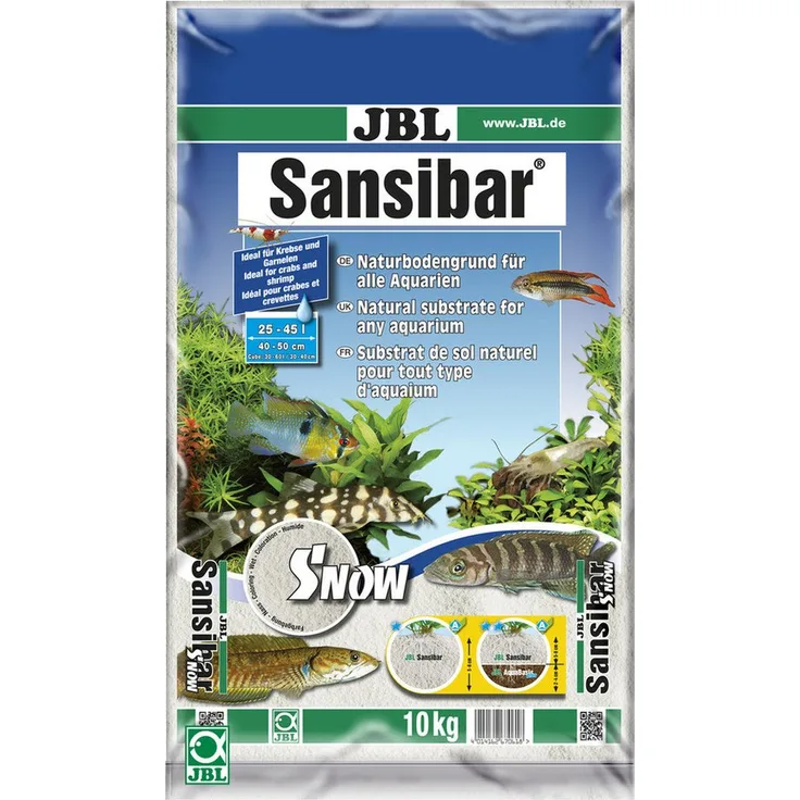 JBL GmbH & Co. KG Aquarien-Substrat Sansibar Snow, 10 kg, weiß