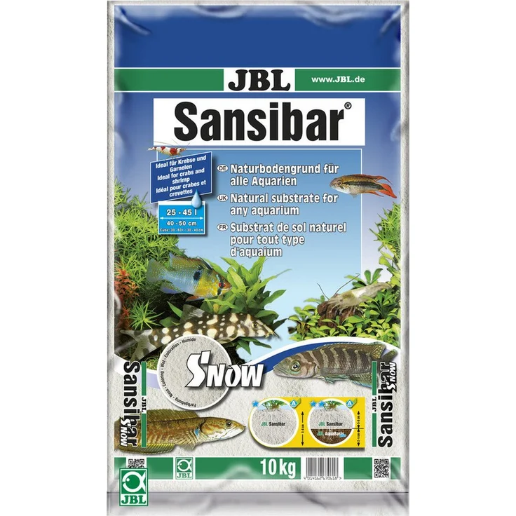 JBL GmbH & Co. KG Aquarien-Substrat Sansibar Snow, 10 kg, weiß