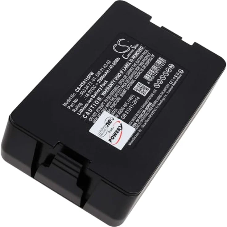 akku-net Akku kompatibel mit Husqvarna Typ 5902142-02, 18V, Li-Ion, hohe Kapazität mit 2600mAh, Schwarz – Bild 1